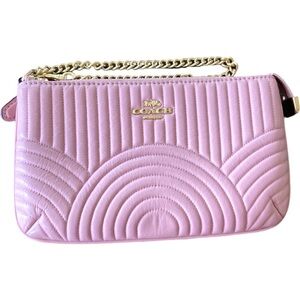 Coach Pink Quilted art deco pink Women's Bag / wristlet clutch